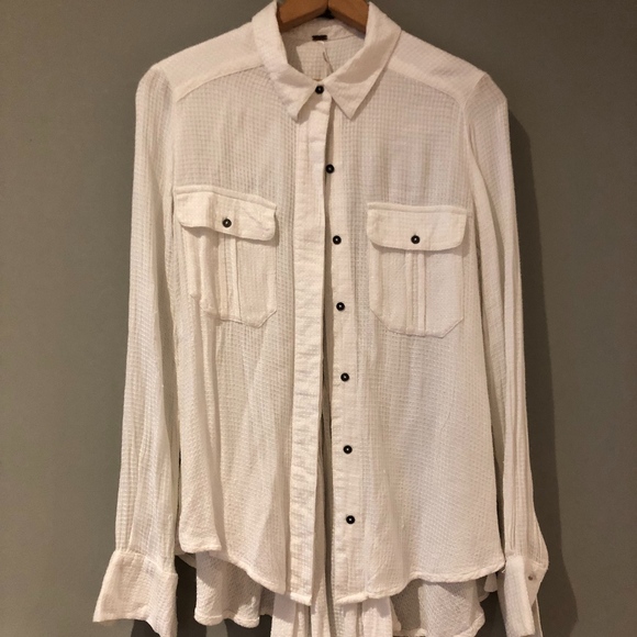 Free People White top sz XS - Picture 1 of 3